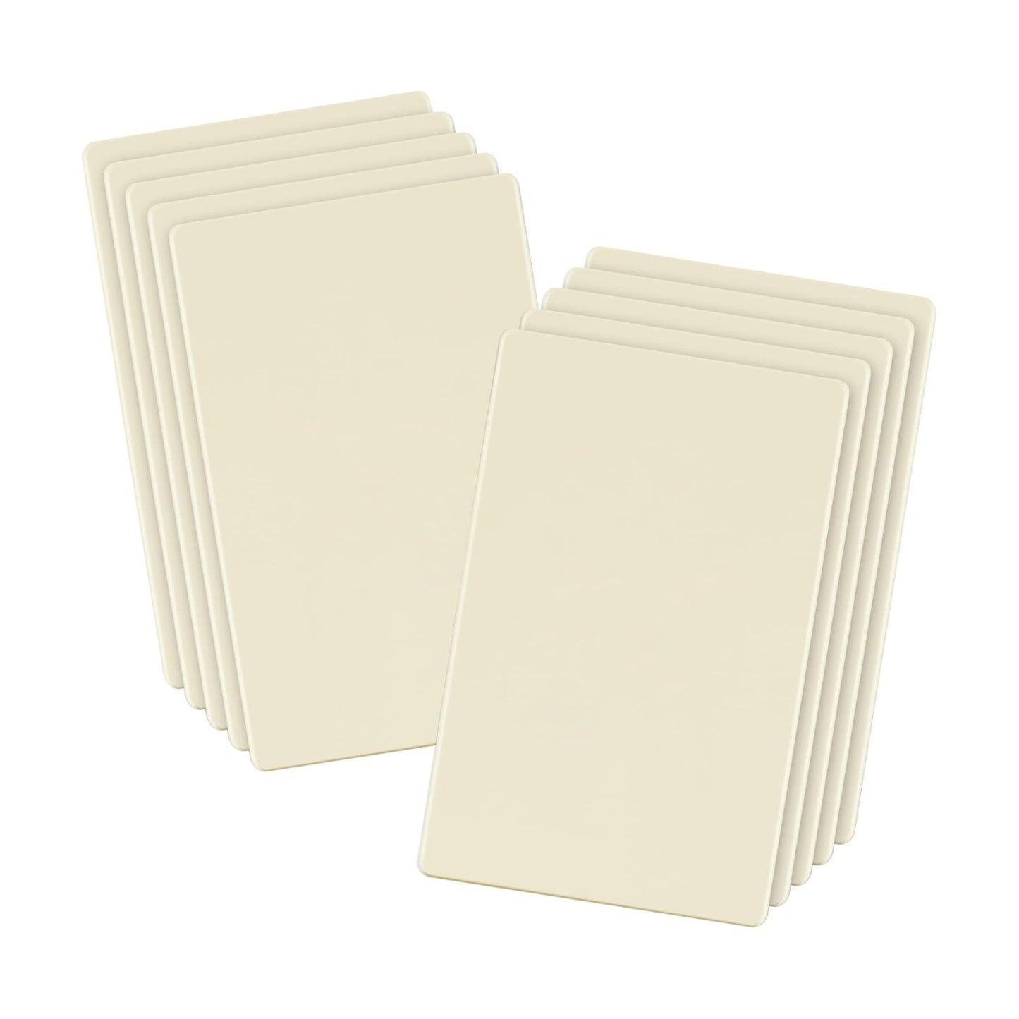 LIDER Blank Wall Plate, Screwless Design, Midsize, 1-Gang, 10-Pack | Temperature And Impact Resistant, Matte Light