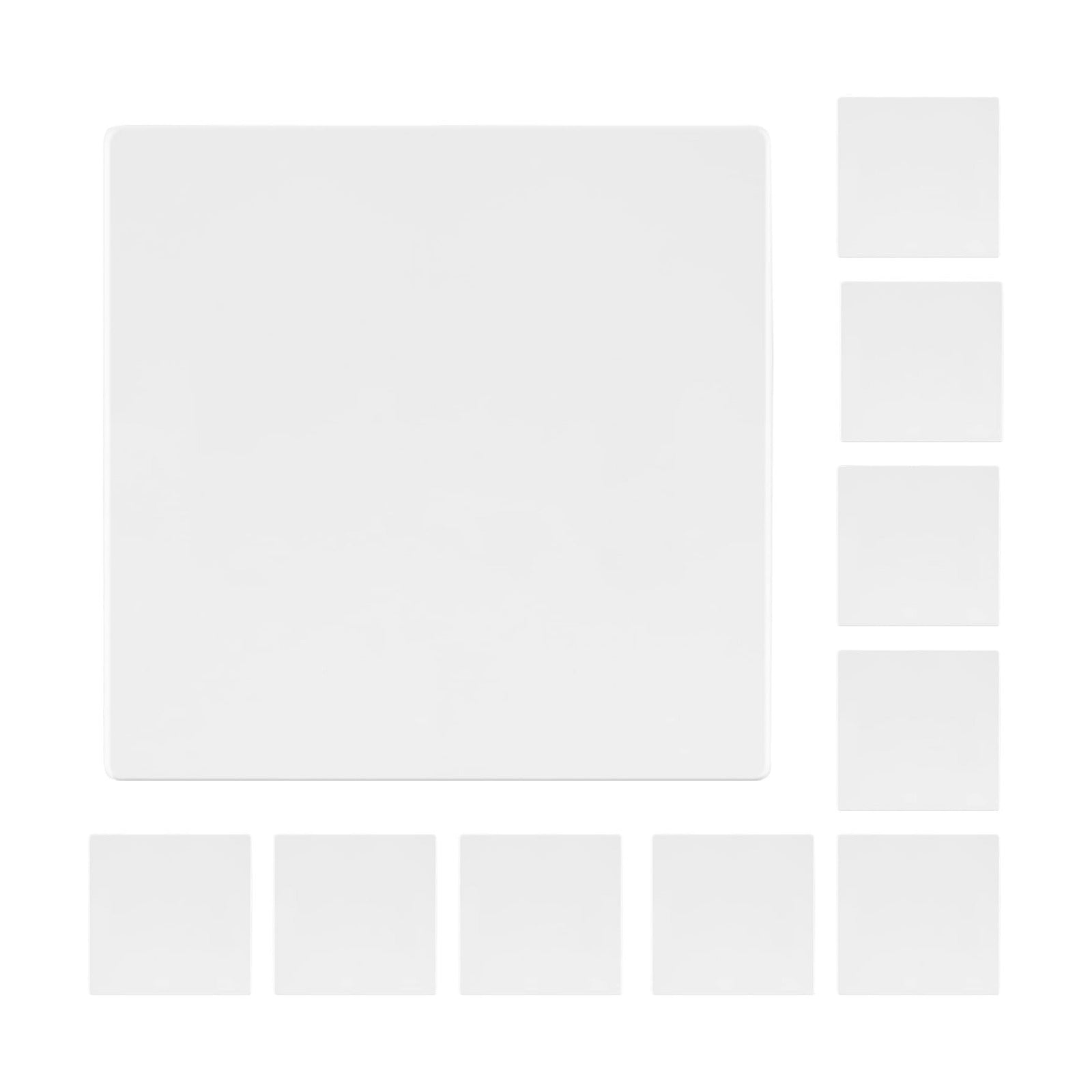 LIDER Double Blank Wall Plate, Screwless Design, Midsize, 2-Gang, 10-Pack | Temperature And Impact Resistant, Matte