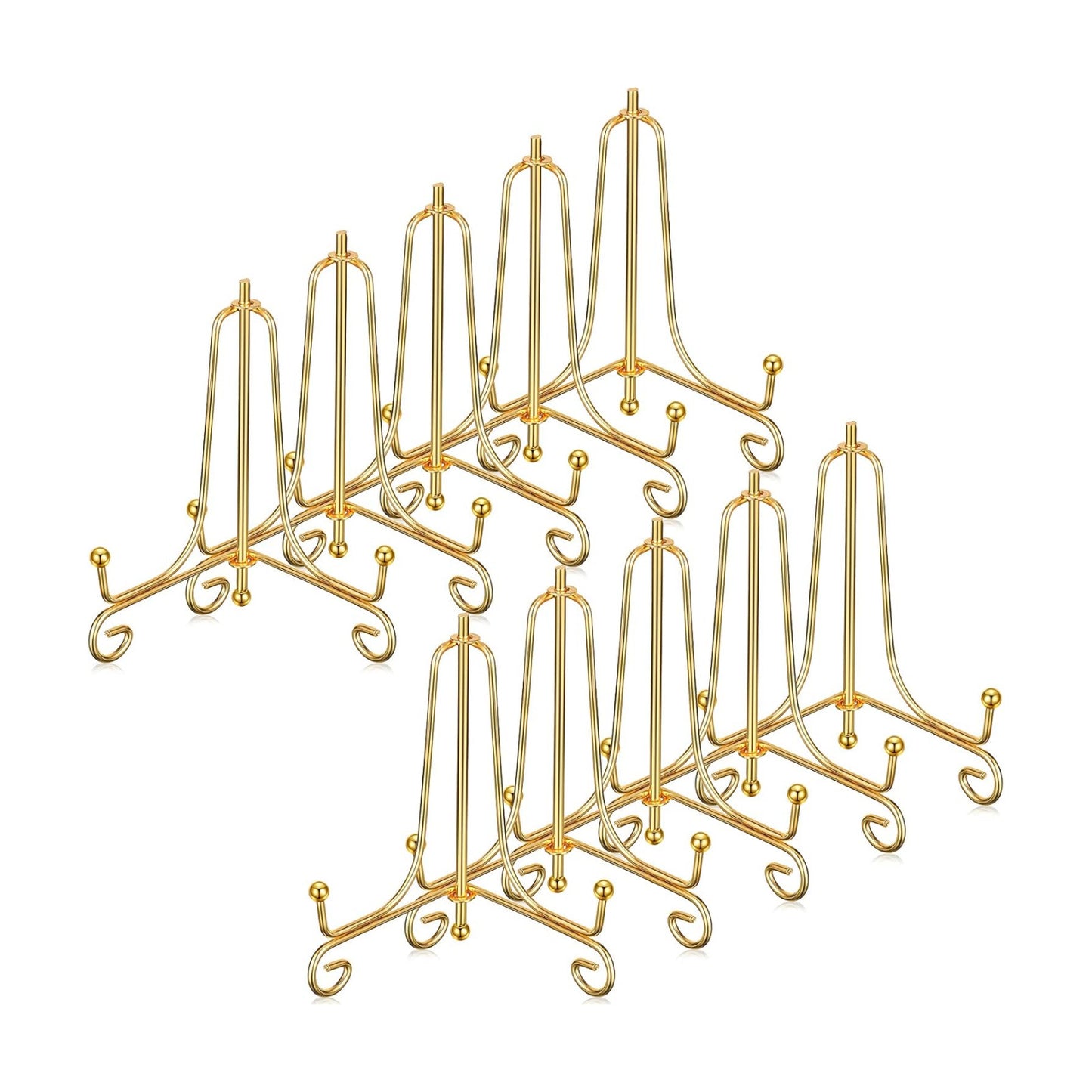 Picture Frame / Easel Stands for Photo / 4 Inch / Gold / Set of 10