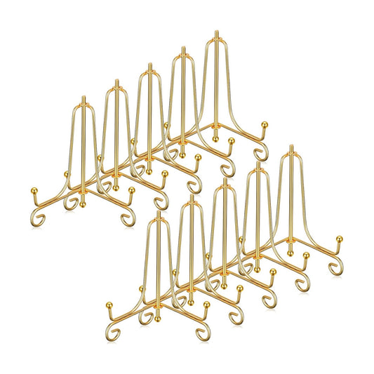 Picture Frame / Easel Stands for Photo / 4 Inch / Gold / Set of 10
