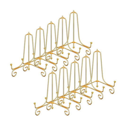 Picture Frame / Easel Stands for Photo / Gold / 6 Inch / Set of 10