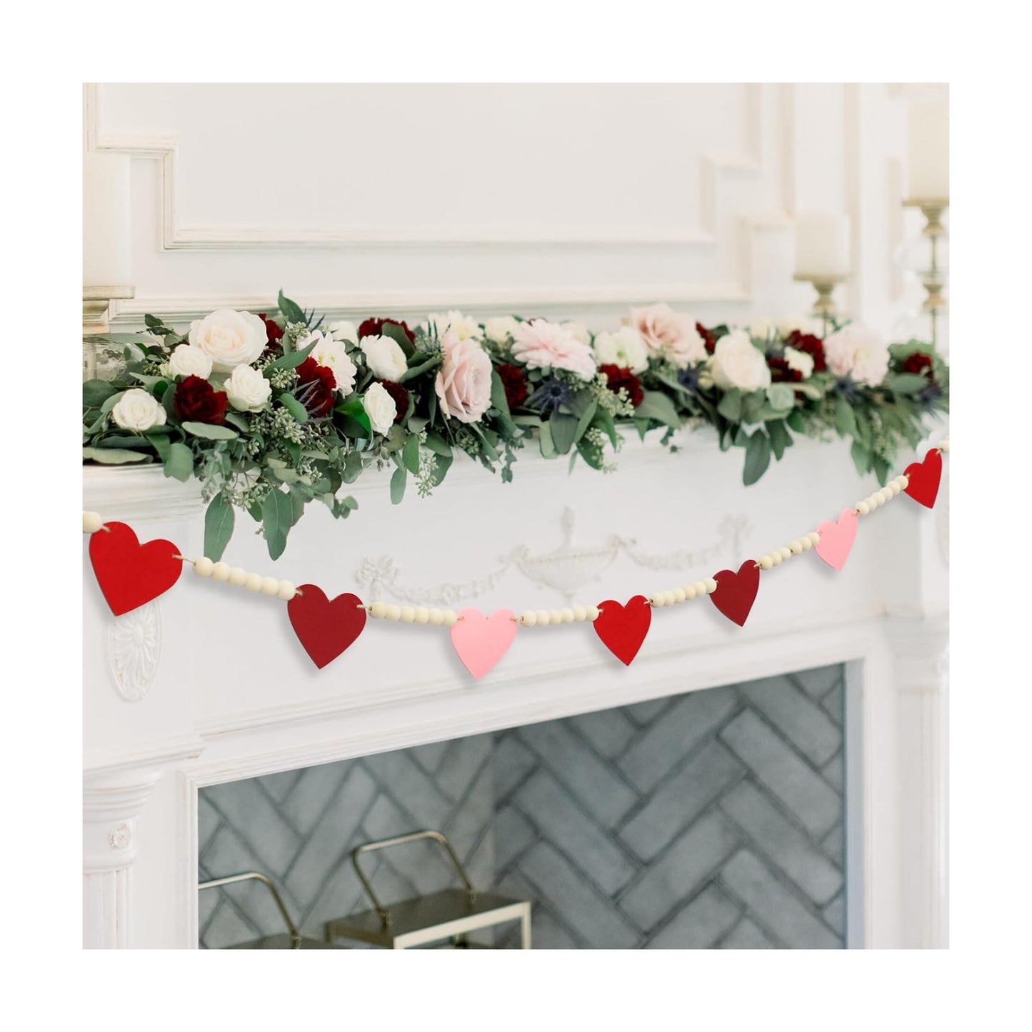 Wood Bead Garland / Red
