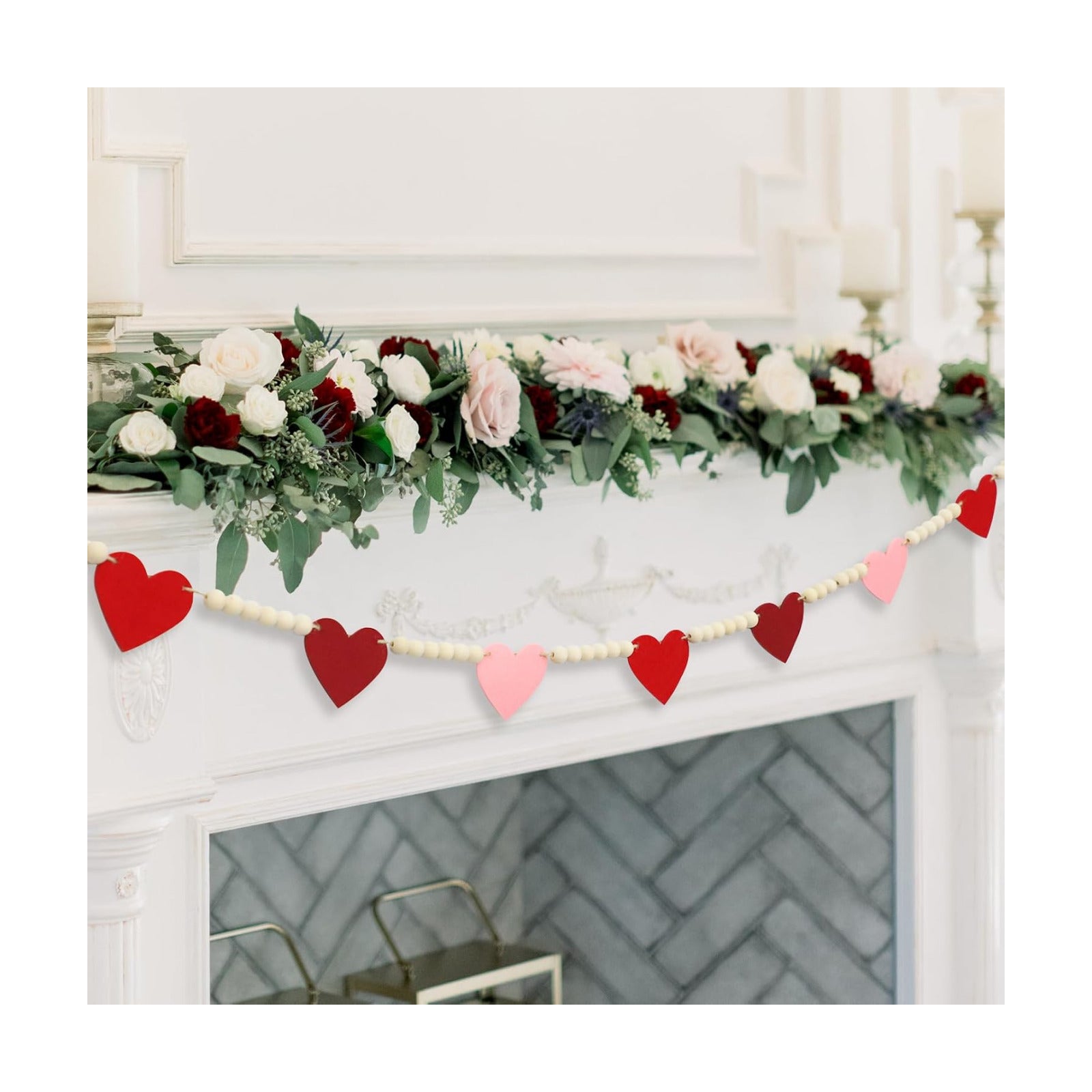 Wood Bead Garland / Red