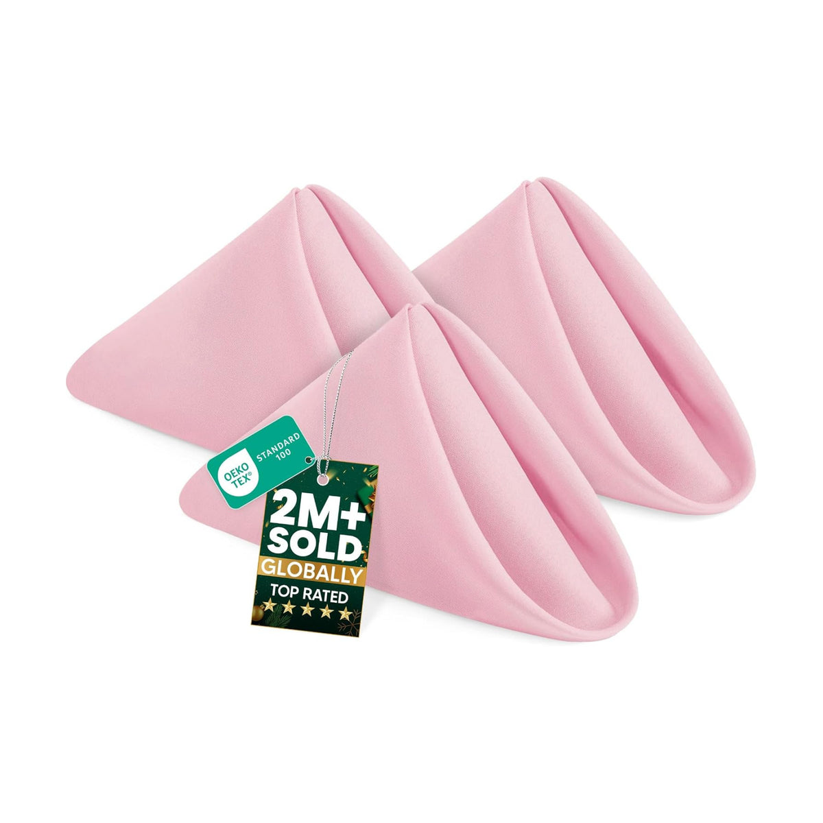 Utopia Home [12 Pack, Pink] Cloth Napkins 20x20 Inches, 100% Polyester