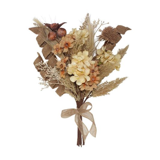 Faux Winter Fall Dried Pampas Grass Silk Hydrangea Flowers Bouquets Fall Decor / Boho / Set of 22