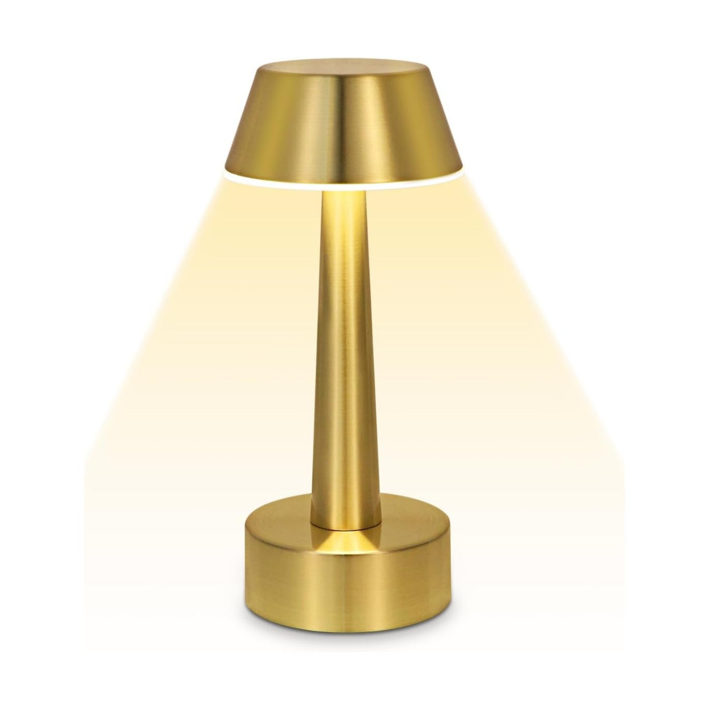 UMEXUS 8.8'' Small Cordless Batttery Operated Table Lamp for Restaurant Bar | Rechargeable 3-Way Stepless Dimmable