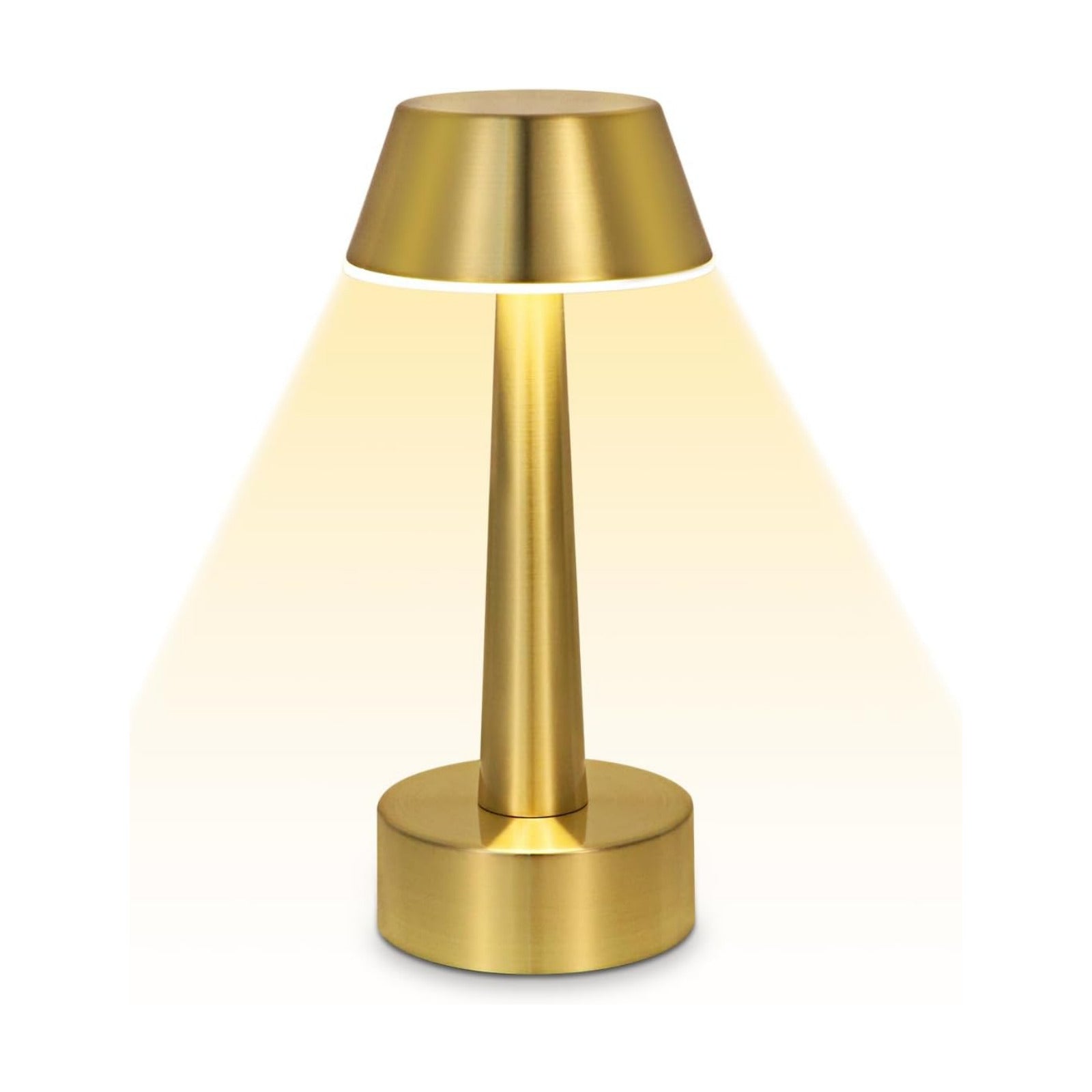 UMEXUS 8.8'' Small Cordless Batttery Operated Table Lamp for Restaurant Bar | Rechargeable 3-Way Stepless Dimmable