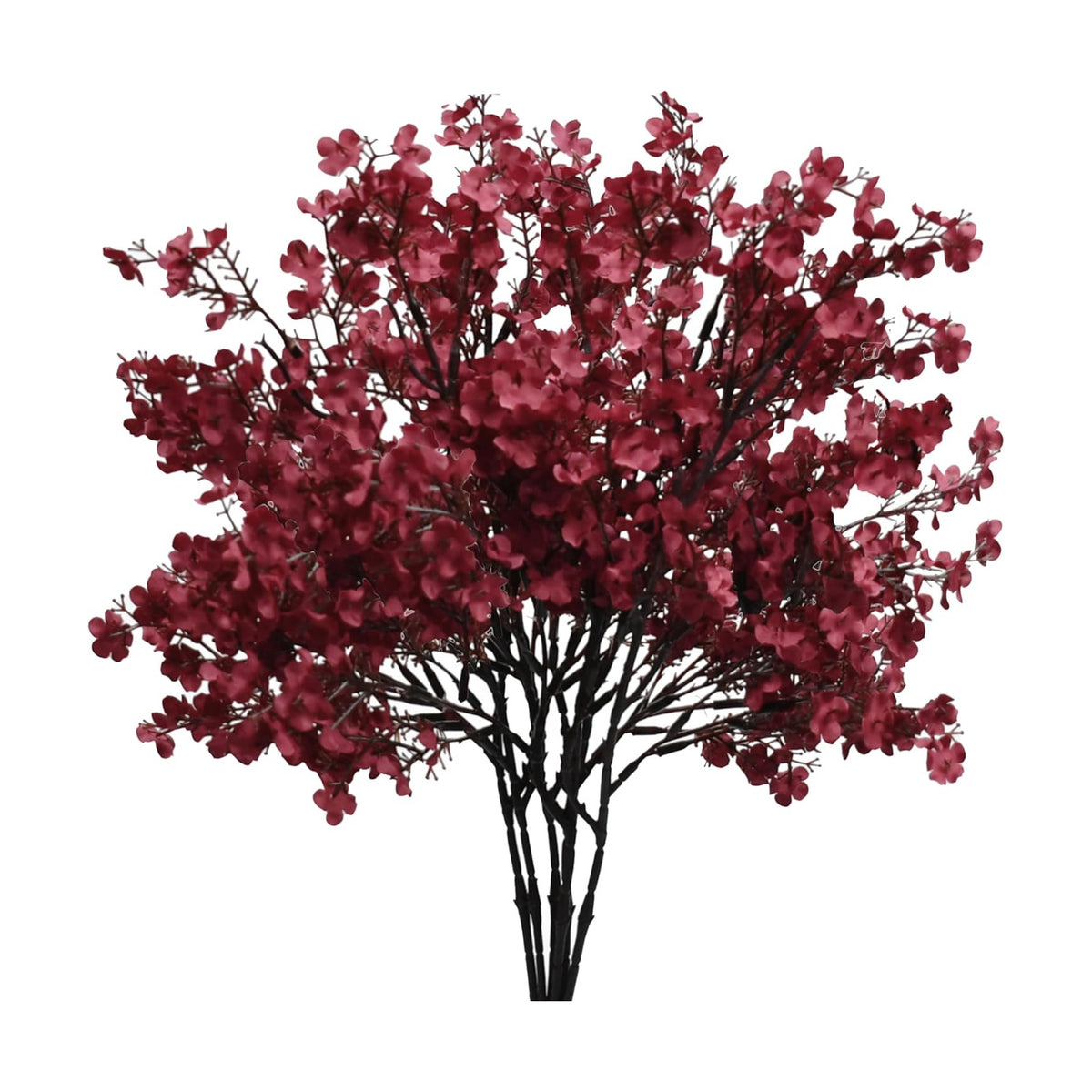 Mandy's 6 Bundles Artificial Burgundy Baby’s Breath Flowers