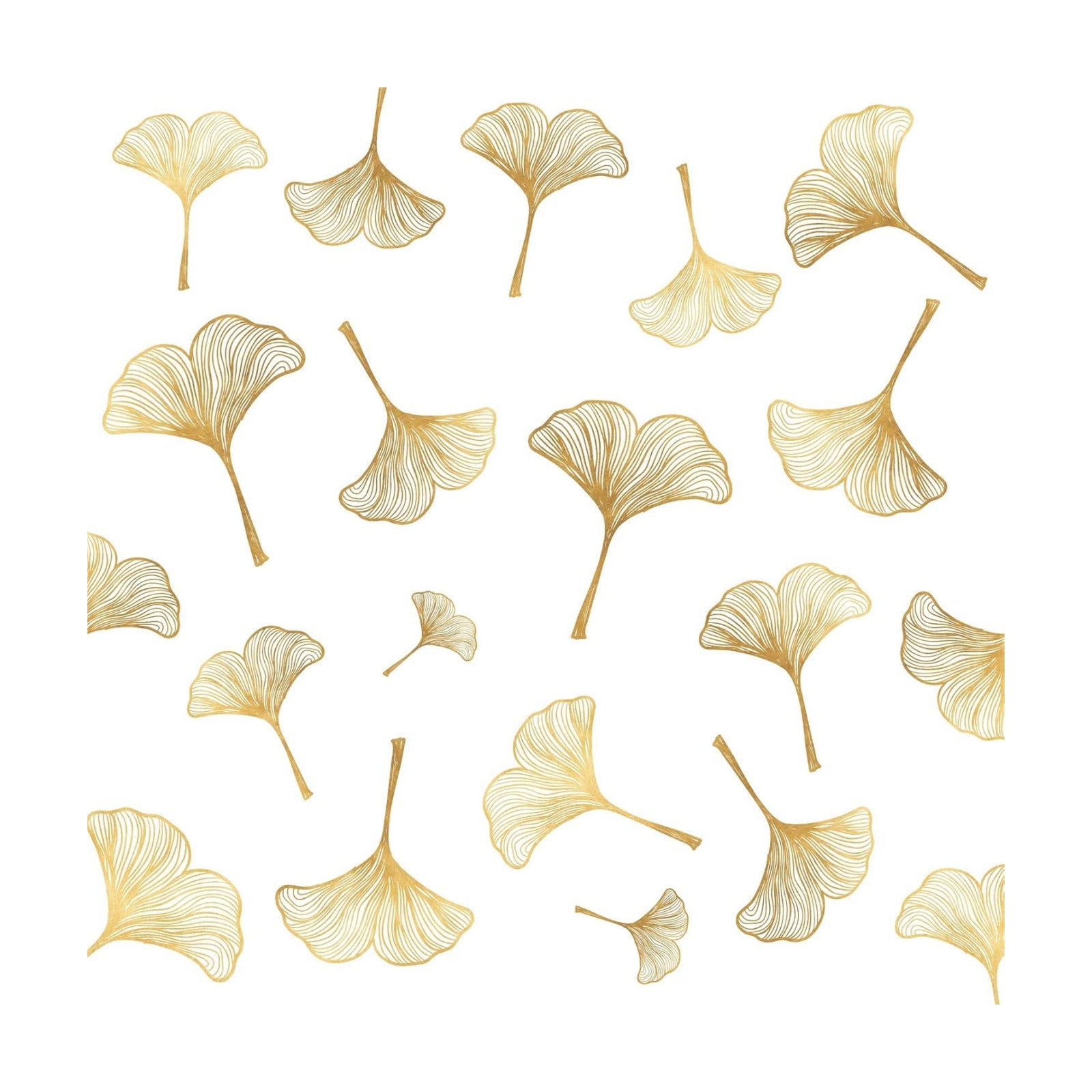 Golden Wall Decals Peel and Stick Golden Leaves Wall Stickers Modern Leaf Vinyl Wall Decals / Yellow