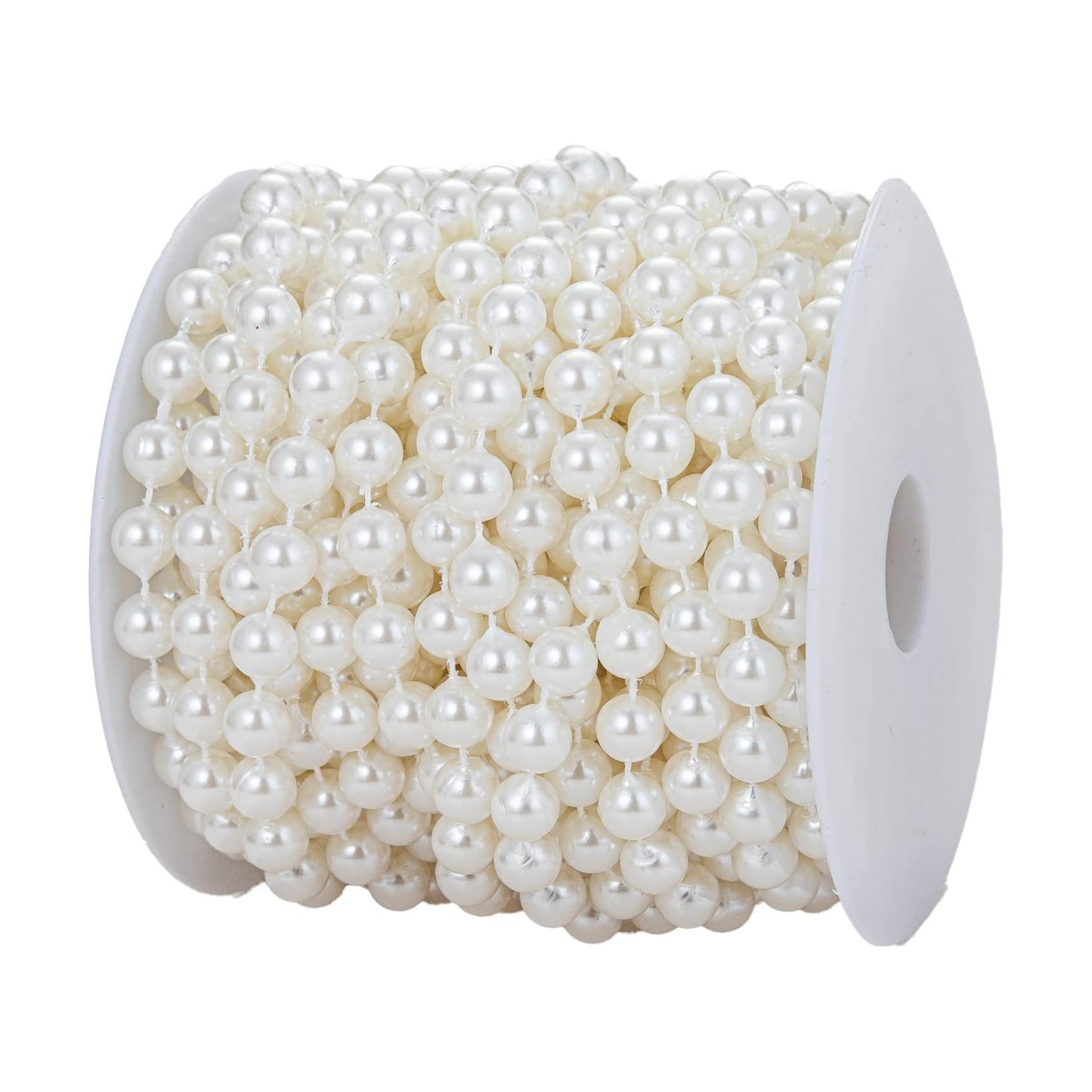 8mm Crafts Faux Pearl Beads Garland Pearl Bead Roll Strand of Pearls to Decorate / Ivory / 8 Mm
