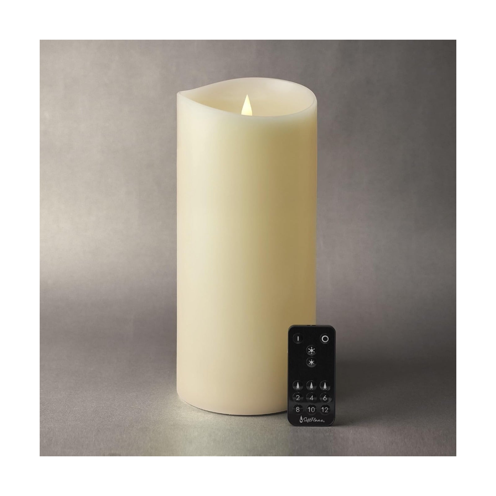 Flameless LED Candles with Remote Control, 5"x 11.5"Flickering 3D Moving Flame Battery Operated Candles in Real Wax