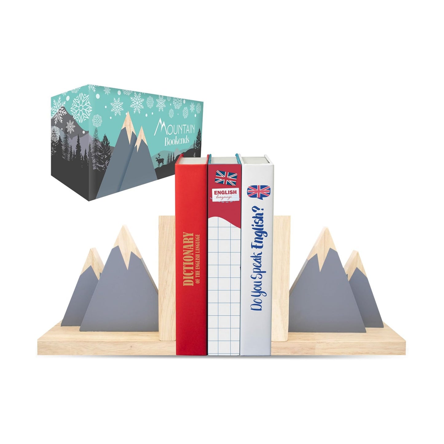 Mountain Book Ends for Kids Books / Gray