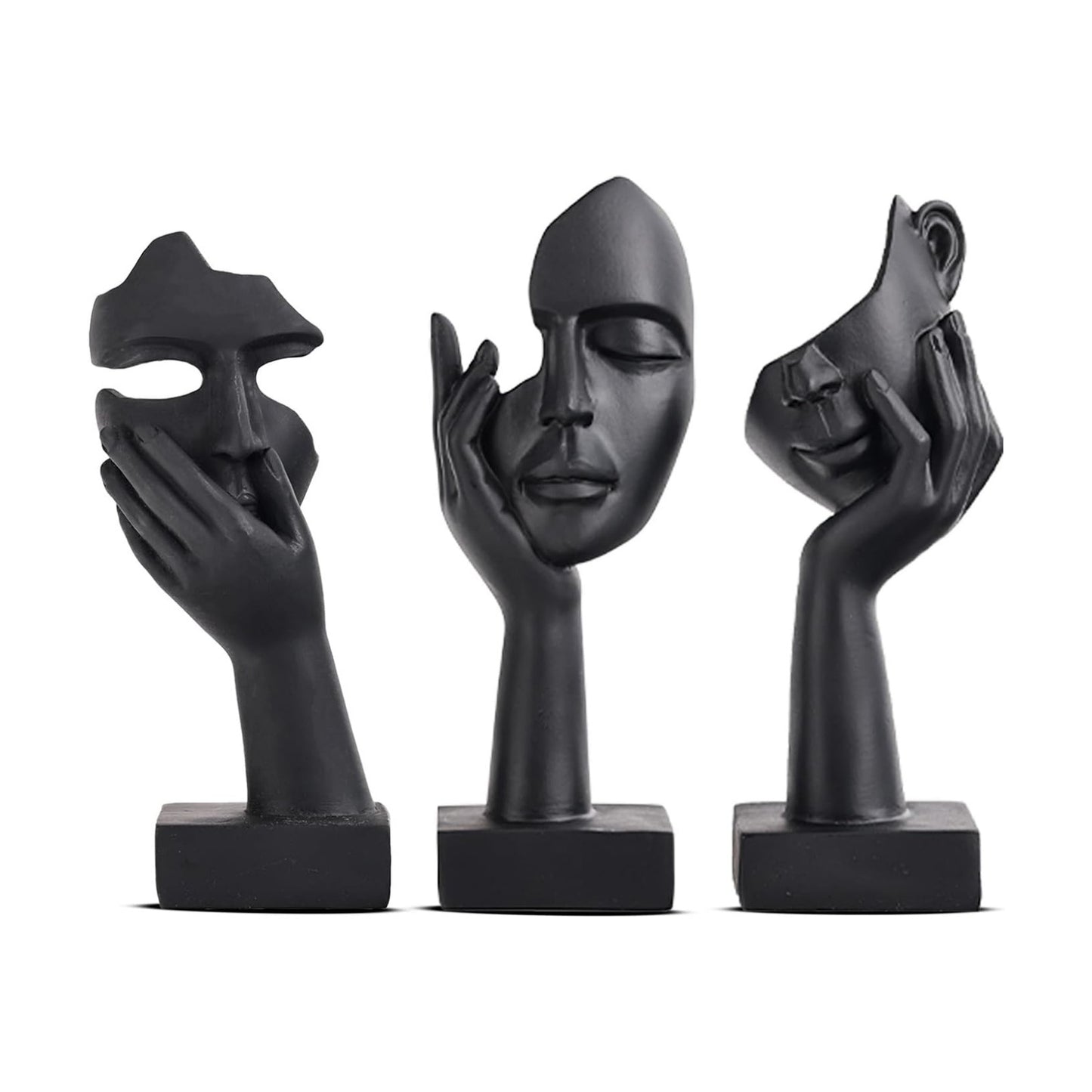 Thinker Small Statue Set / Black / Set of 6