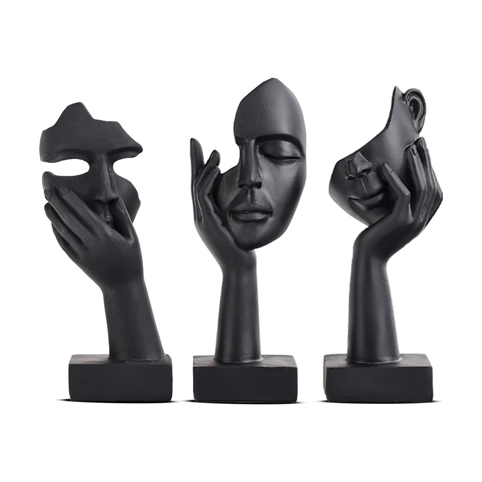 Thinker Small Statue Set / Black / Set of 6