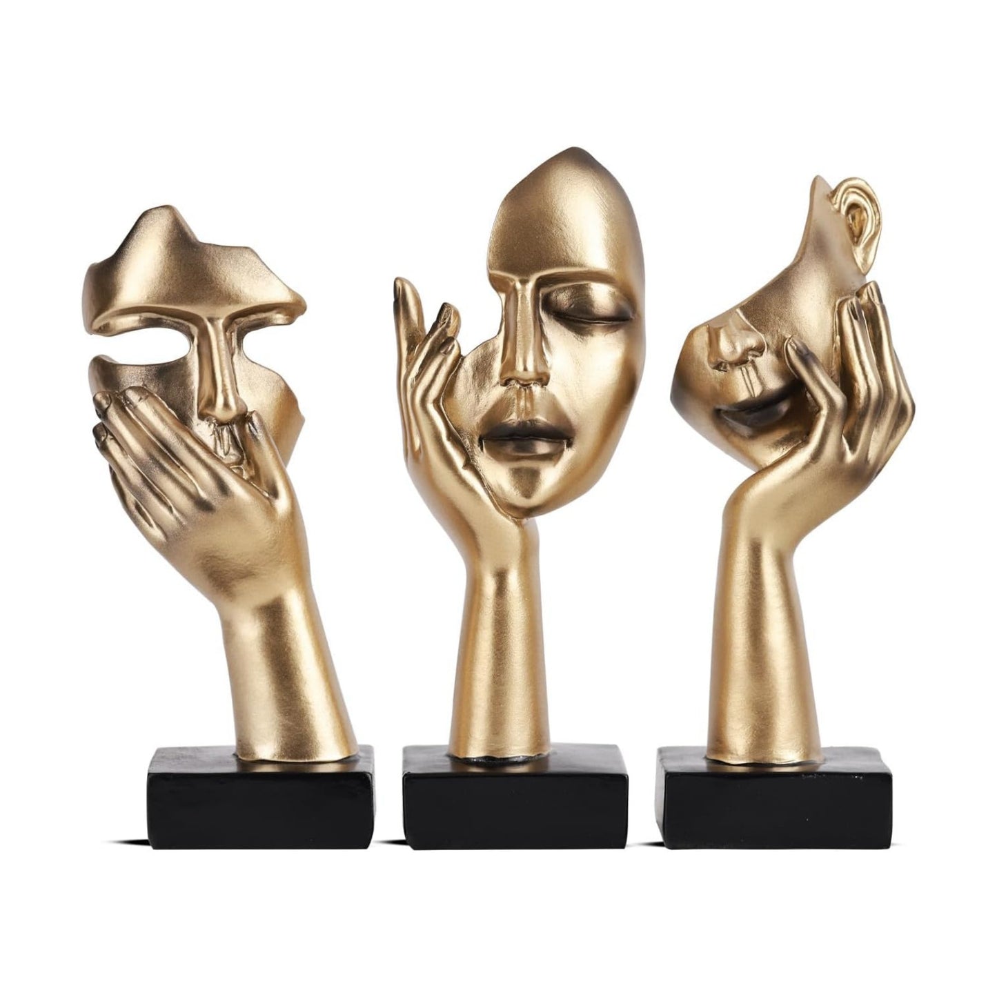 Thinker Small Statue Set / Gold / Set of 6