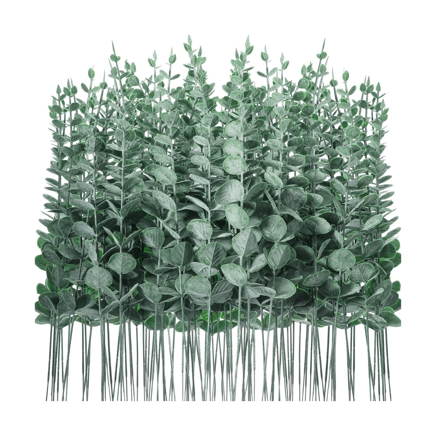 Eucalyptus Stems Faux Greenery Artificial Eucalyptus Leaves Decor Greenery / Dark Green / Set of 100