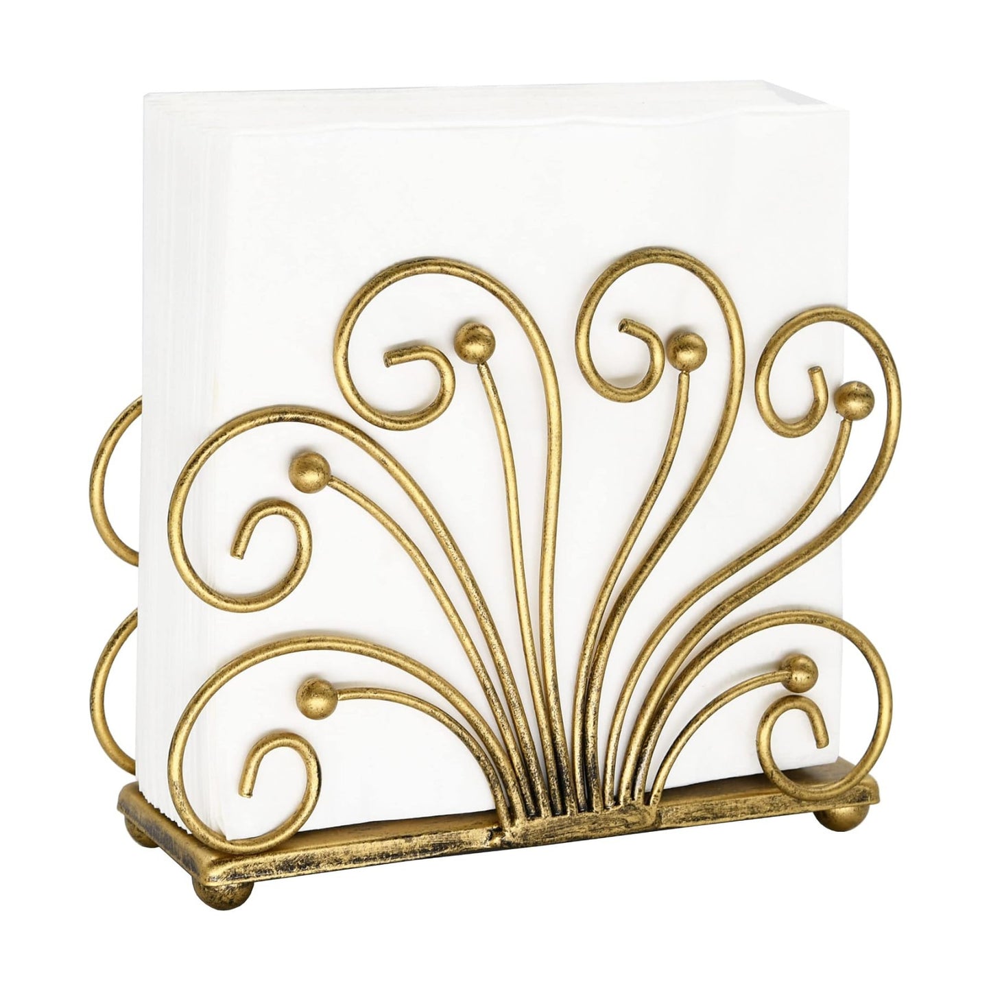 Modern Flaunting Peacock Tail Napkin Holder / Peacock Bronze