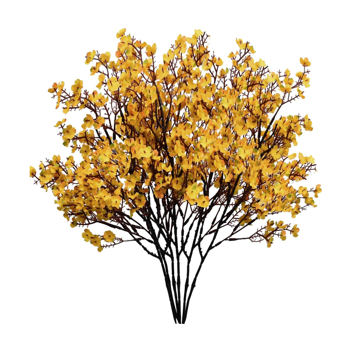 Mandy's 6 Bundles Artificial Dark Yellow Baby’s Breath Flowers