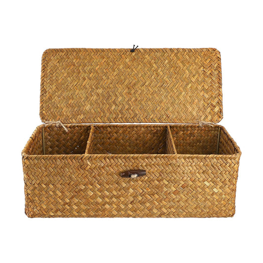 Seagrass Storage Basket Bin / Medium / Caramel