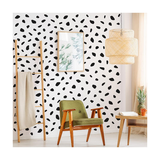 Vinyl Irregular Polka Dot Wall Decals / Irregular Spots / Black