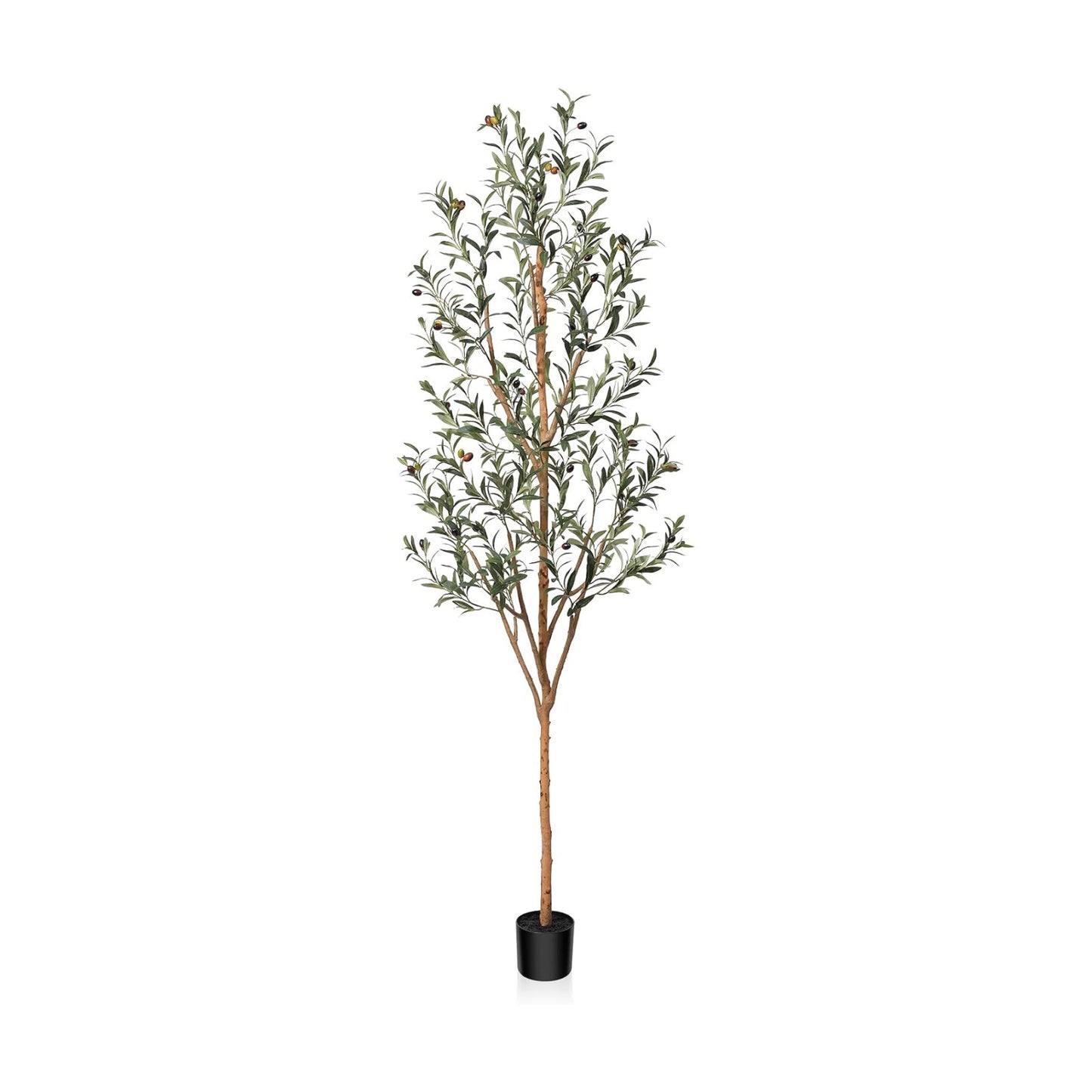 Wood Branches / Artificial Olive Tree Tall Faux Silk Plant / 7ft / 7 Inch