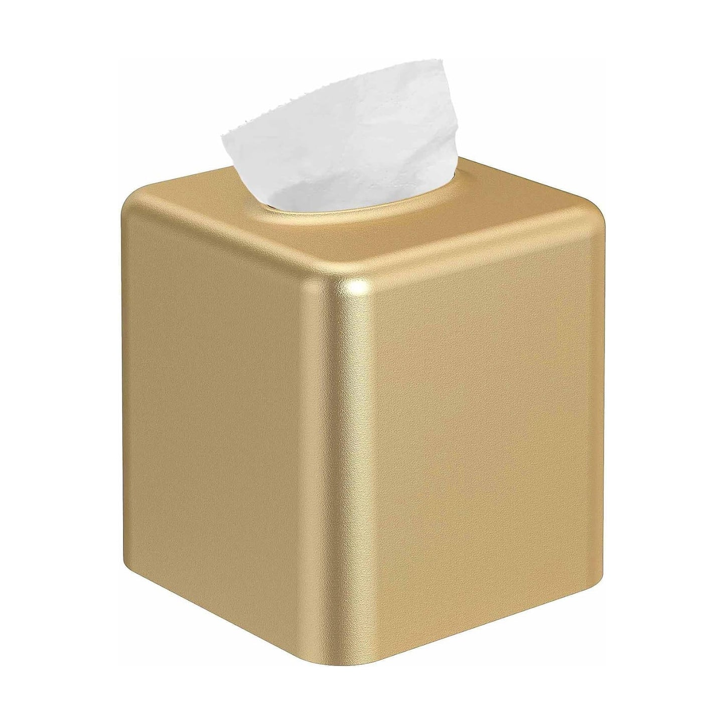 Square Metal Tissue Box Holder Modern Decor Facial Napkin Holder Tissue Box Dispenser / Gold