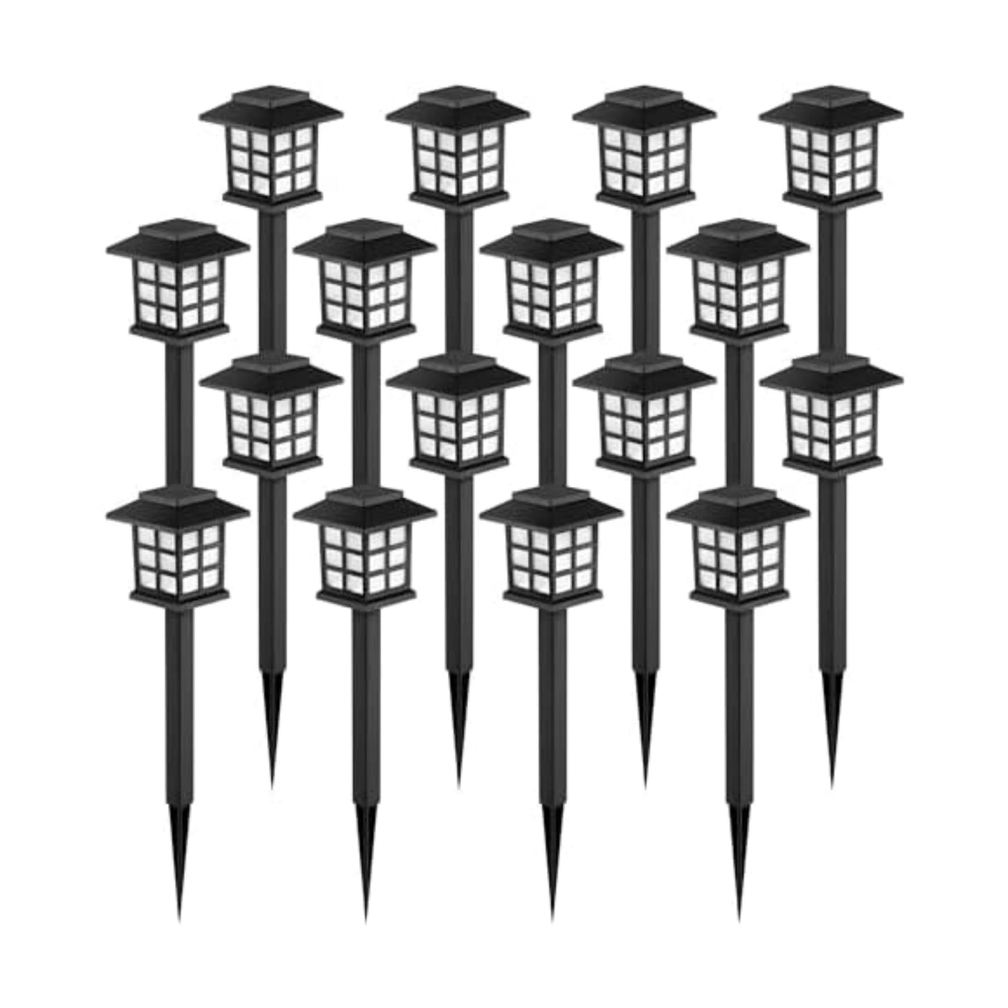 GIGALUMI Solar Lights Outdoor Waterproof 16 Pack, LED Garden Decor
