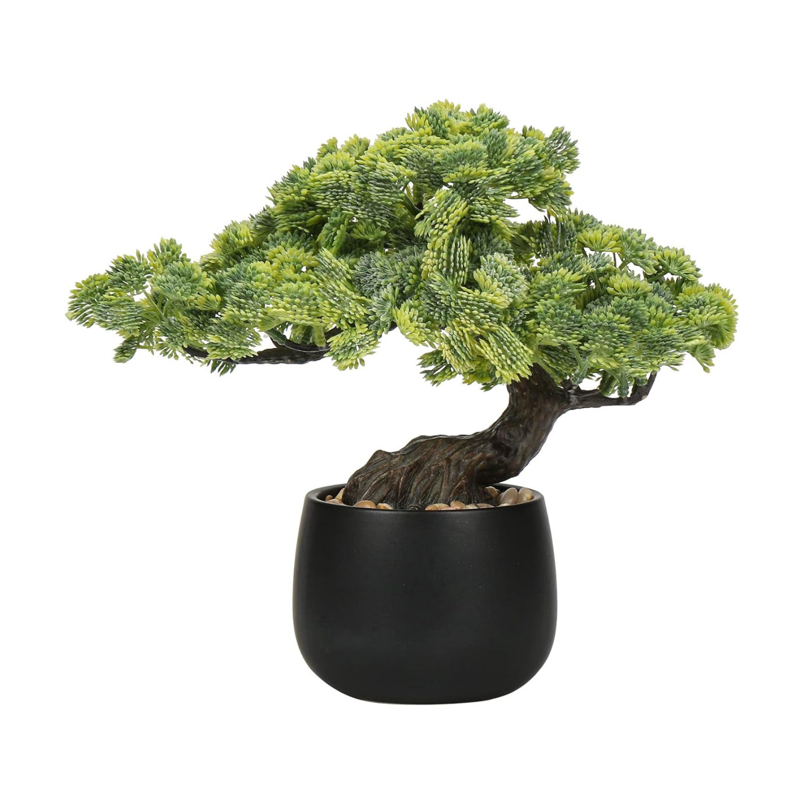 Artificial Bonsai Tree Juniper Faux Plants Indoor Fake Plants Decor / Jade / Black