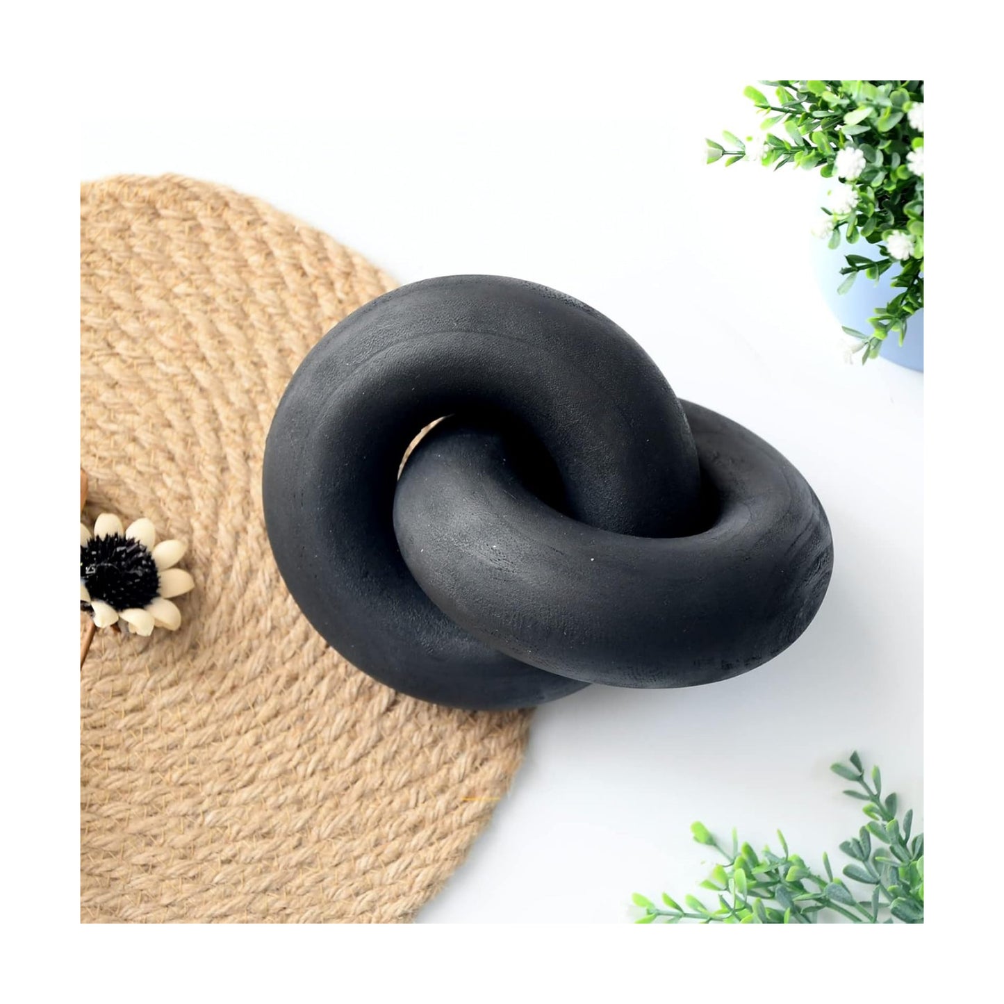 Modern Farmhouse Bookshelf Decorative Objects / Black
