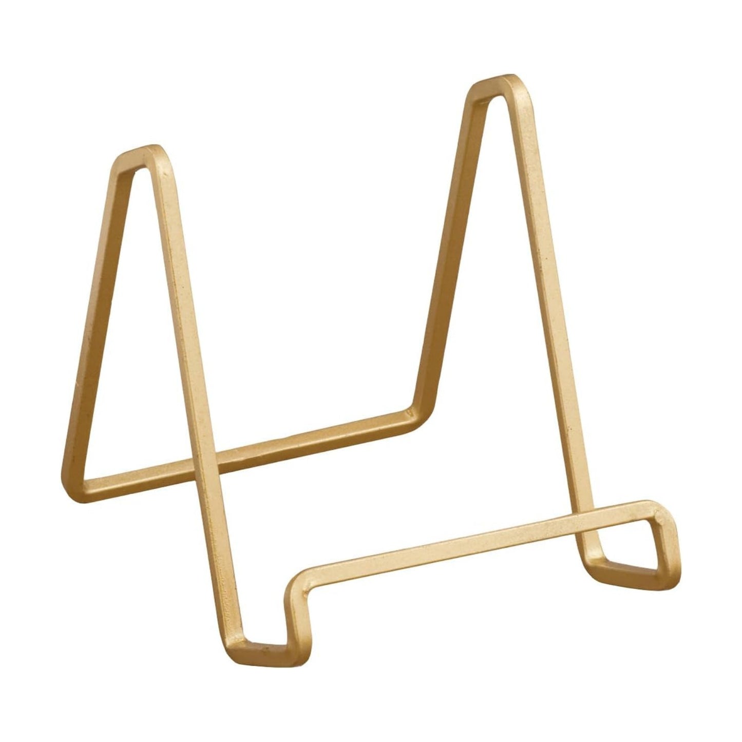 TRIPAR 6-Pack 3-Inch Metal Gold Painted Square Book Holder/Stand, Wire Mini Easel, Small Photo Stands for Table
