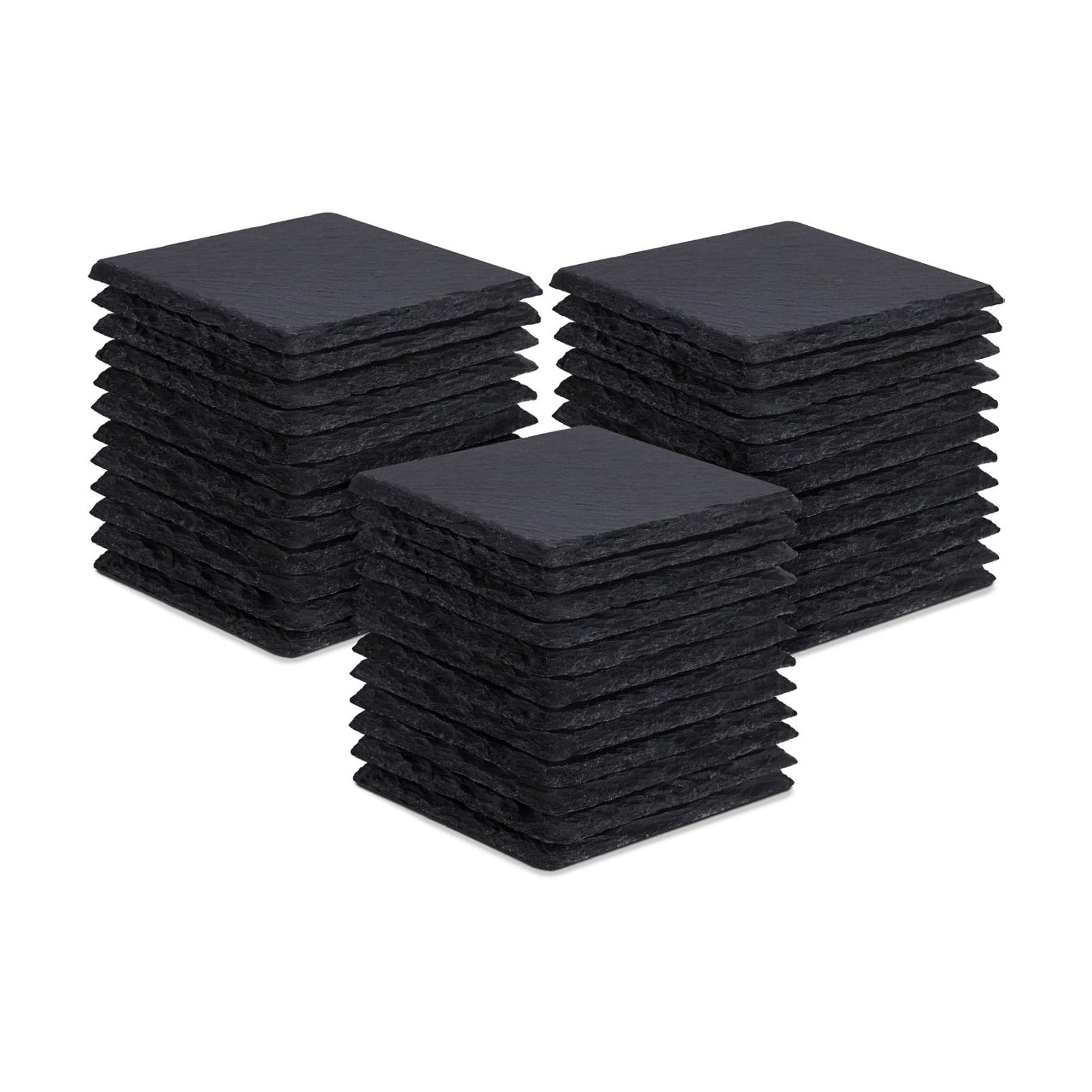 Coasters Stone Coaster Set / Black / 4 Inch / Set of 36