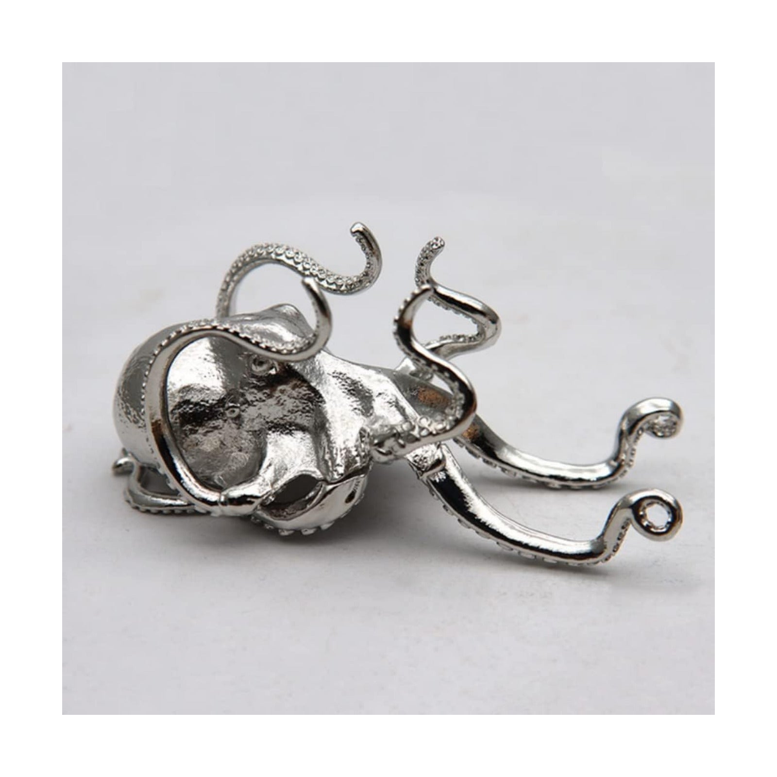 Metal Octopus Cuttlefish Figurines Statue Desk Stand for Phone Bracket Pen Spectacles / Sliver