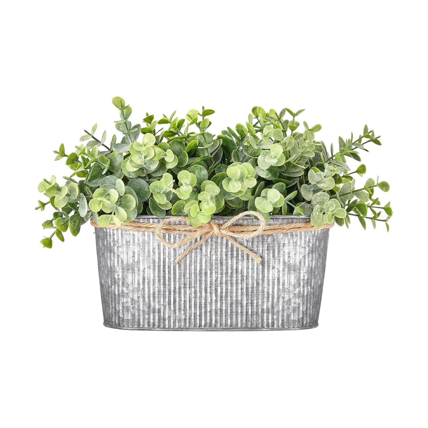 Artificial Eucalyptus Faux Plants Indoor for Farmhouse Home Decor Fake Potted Plants / Grey