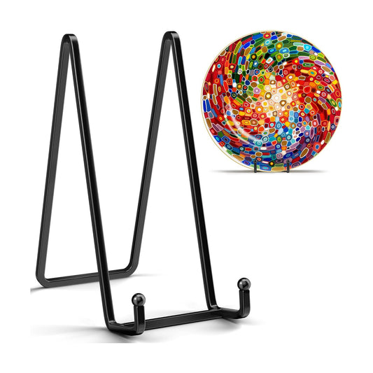Metal Square Wire Plate Holder Display Stand + Picture Stand / 8 Inch / Set of 4