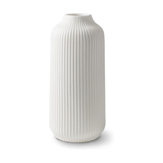 Ceramic Vase in Nordic Style / White / Single Medium / 8 Inch
