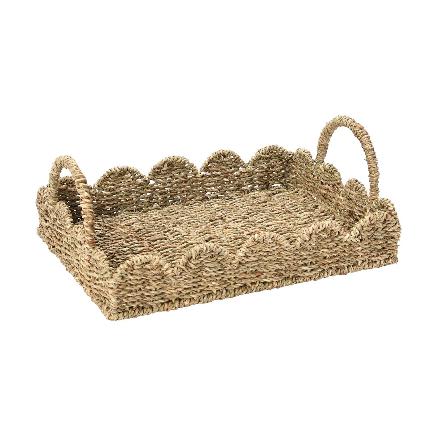 Seagrass Decorative Tray / Natural Seagrass / 13.8 x 9.8 x 5