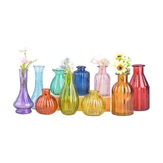 Small Vintage Vase Bottle / Colorful / Set of 10