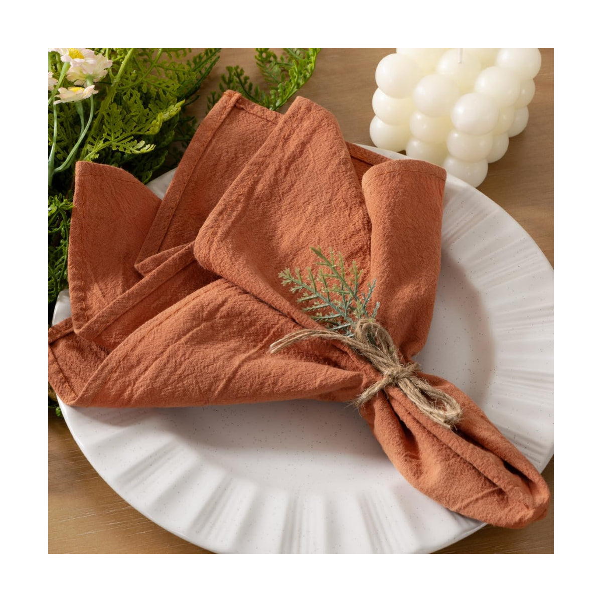 Cloth Napkins Fall Washable Reusable Linen Wedding Party Home Table Decor
