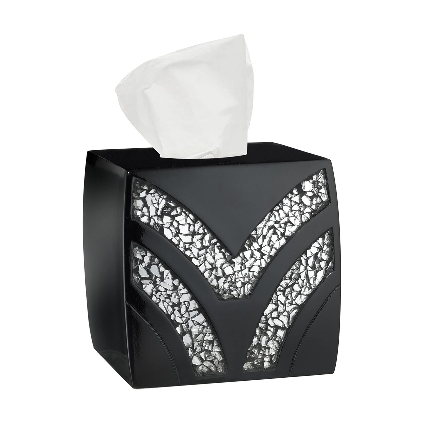 Sinatra Tissue Box Cover Square Tissue Holder / Black