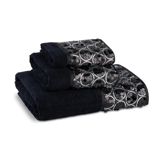 Zahari Home Sinatra 3 Piece Bathroom Towel Set Bath Towel Hand Towel Wash Cloth Absorbent, Black