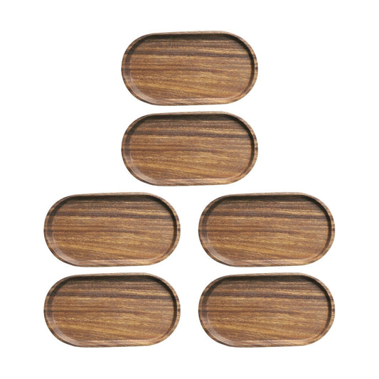 Wooden Serving Trays and Platters Set Oval / Light Coffee Colorx3pcs / 20 x 11.8 x 1.5 / Cmx3pcs