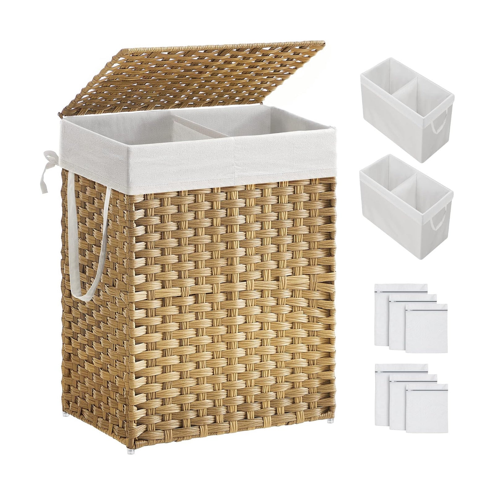 Wicker Laundry Basket / Natural / 90 L
