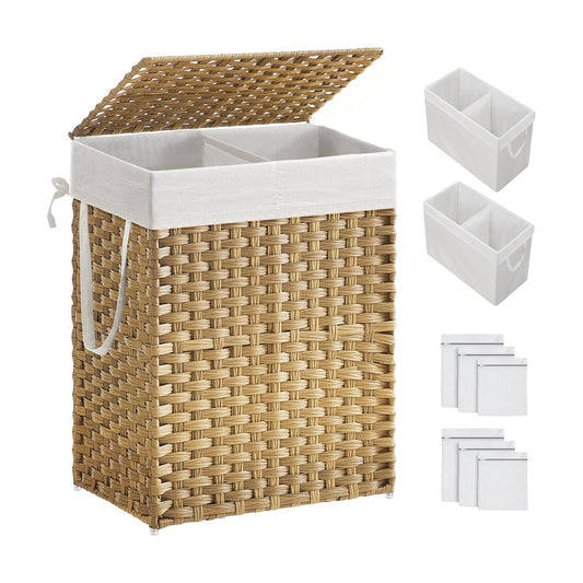 Wicker Laundry Basket / Natural / 90 L