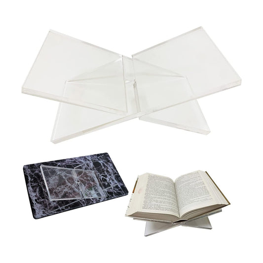 Acrylic Book Stand Holder Thick Open Book Display Stand / Clear / Thickness:8mm