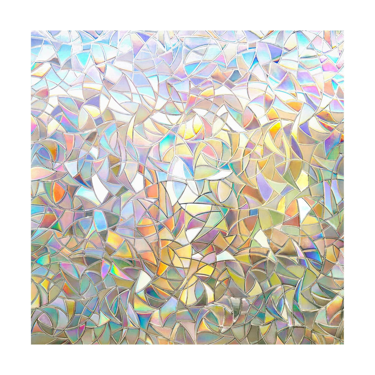 rabbitgoo Rainbow Window Privacy Film, Stained Glass Cling, 29.5" x 78.7"