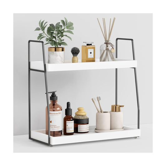 Wood Shelf Tray / White-grey