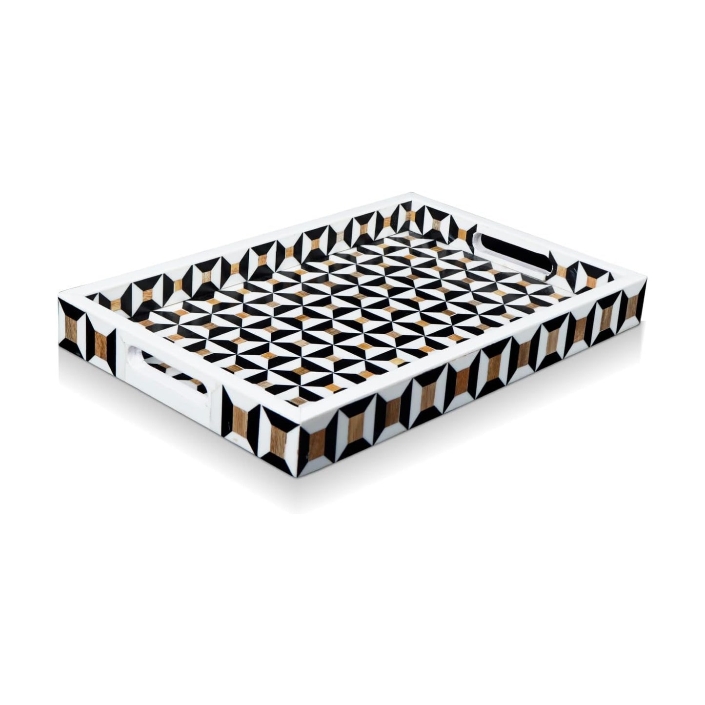 Ottoman Tray / Handmade Pattern Inspired Decorative Tray / 17 x 11 x 2 / Discovery Cypher