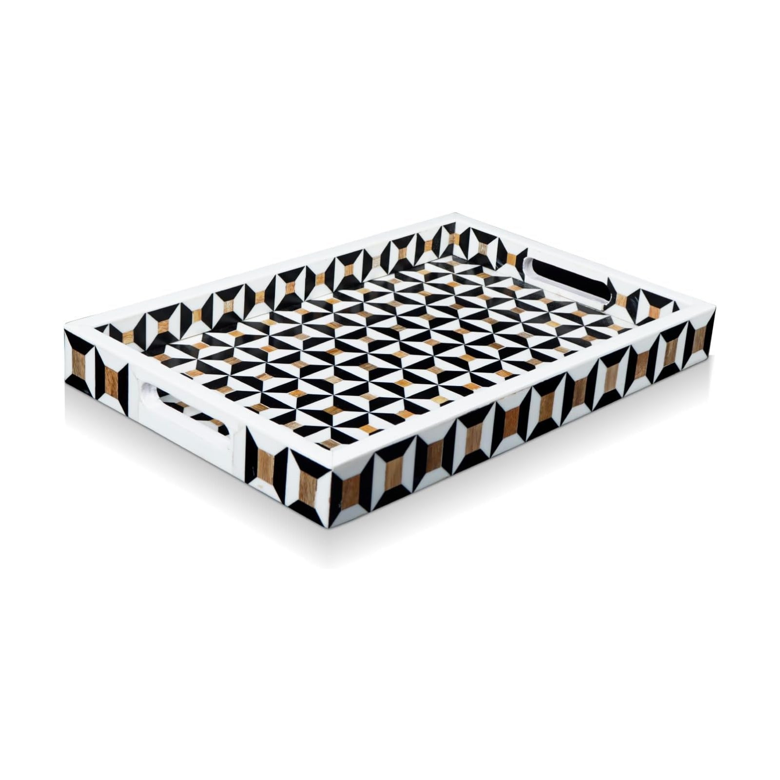 Ottoman Tray / Handmade Pattern Inspired Decorative Tray / 17 x 11 x 2 / Discovery Cypher
