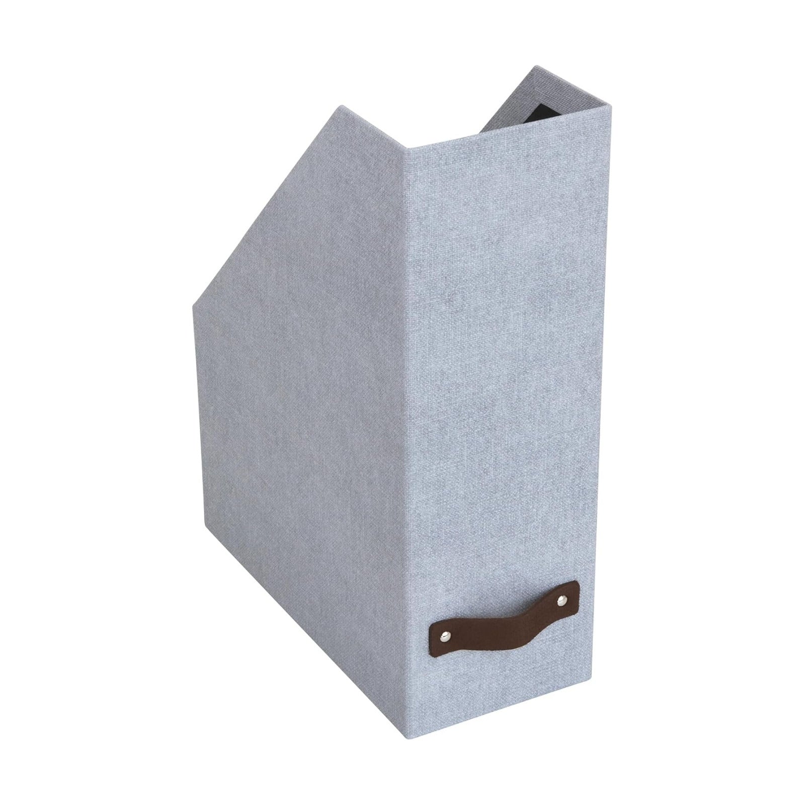 Bigso Box of Sweden Estelle Canvas Fiberboard Upright Magazine Storage Box | Magazine Holder & Organizer for Papers &
