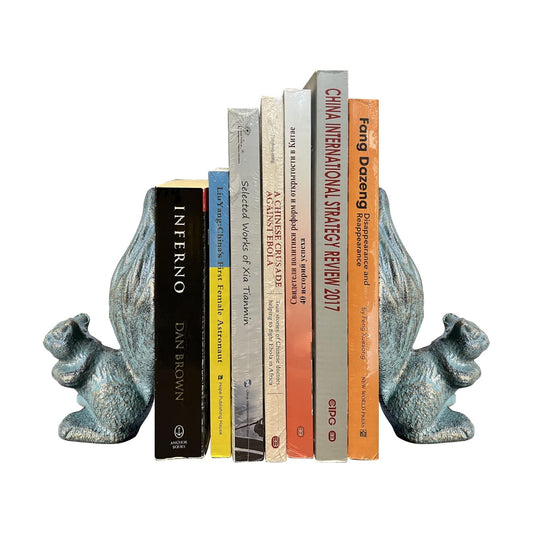Heavy Duty Book Ends / Gold Green / Set of 2